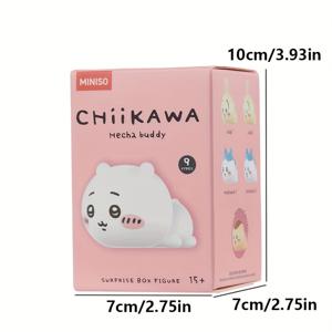 TEMU 미니소 치카와 시리즈 미스터리 박스 데스크 장식 피규어 - 귀여운 파스텔 동물 캐릭터, 독특한 디자인의 랜덤 수집용 장난감, 집 & 사무실 장식용 재미있는 액세서리, 기발한 스타일, 매끄러운 마감, 애니메이션 팬을 위한 미니 피규어