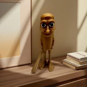 TEMU 1 Tung Tung Tung Sahur Resin Figurine - 상상력 있는, 금색, 만화적인 디자인, 큰 눈과 유쾌한 표현, 실내/실외 장식에 완벽, 크리스마스, 할로윈, 4월 7일, 등에 이상적, 실내/실외 장식 | 유쾌한 캐릭터 | 세부적인 특징, Tung Tung Tung
