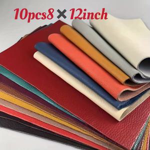 TEMU 10장 팩 진짜 소가죽 시트, 미리 자른 7.87x11.81 인치, 다양한 색상, 0.8-1.5mm 두께, DIY 가죽 공예 프로젝트에 이상적