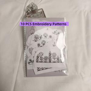 TEMU 10개 세트 대칭 자수 아이언온 스티커, 세탁 가능 수용성 부직포 스티커 - 옷, 청바지, 가방, 모자 DIY 장식용