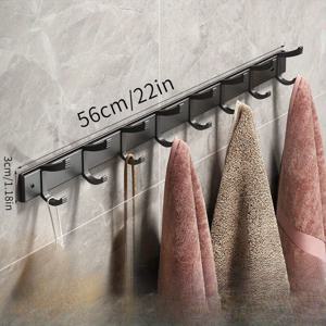 TEMU 1pc 다기능 옷걸이 벽걸이, 코트 후크 벽걸이, 옷걸이 벽 후크, 펀치 프리 후크, 코트, 모자, 재킷, 옷, 욕실 용품 걸이용 후크가 달린 벽걸이