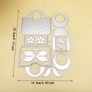 TEMU 알리나크래프트 메탈 스텐실 & 템플릿 세트, 토트 백 및 기프트 박스 다이 템플릿, DIY 공예, 스크랩북, 수제 카드 및 종이 기프트 포장용, 공예 및 장식용 기프트 박스 다이 템플릿 포함