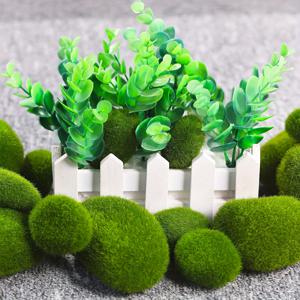 TEMU 40개 인공 이끼 바위, 녹색 인조 이끼 볼 & 돌, 꽃 장식용, 요정 정원 & 공예, 마이크로화이버 소재, 크리스마스, 할로윈, 이스터, 하누카, 추수감사절 시즌 장식 - 용기 미포함, 이끼 장식