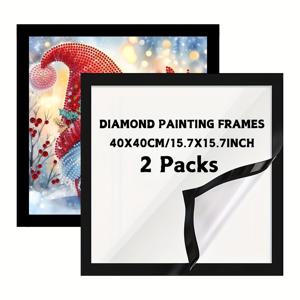 TEMU 2pcs/3pcs 페인팅 프레임, 15.7X15.7 인치/40X40Cm 캔버스, 아트 사진 파일 인증 포스터 벽 스티커 프레임, 자석 디스플레이 자석 흡입 사진 프레임