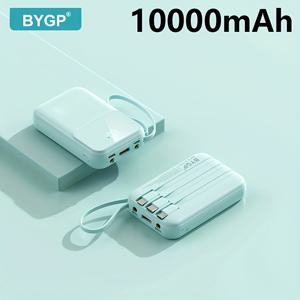 TEMU 10000mAh 휴대용 모바일 파워뱅크, PD20W 고속 충전, 내장형 충전 케이블/LED 전원 디스플레이, 아이폰/ 스마트폰 및 디지털 기기 호환, 야외용 비상 배터리 팩, 선물용|보조배터리|USB|USB