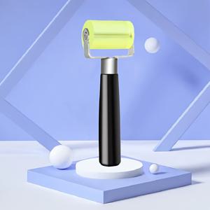 TEMU 1개 수동 실리콘 엣지 실러 롤러 - 목공, 가죽공예, DIY 신발 및 가방 도구용 스테인리스 스틸 핸드 프레스, 벽지 및 필름 접착용 열 밀봉 애플리케이터, 외계인 측면 밀봉 디자인의 완전 밀도 고무 재질