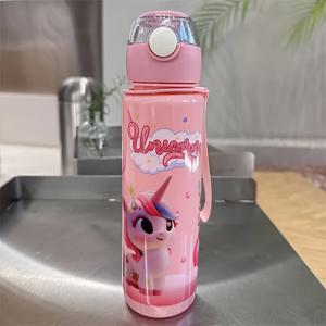 TEMU 1개 23.67oz 귀여운 유니콘 테마 우주 컵 - BPA 프리, 고온 저항, 컬러풀 디자인 & 끈이 있는 휴대용 물병, 야외 활동에 이상적, 부활절, 독립 기념일, 여성의 날, 어머니의 날, 발렌타인데이 선물로 완벽