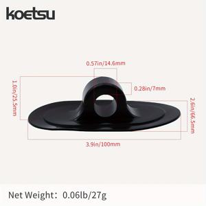 TEMU KOETSU 2팩 블랙 PVC 인플레이터블 보트 비미니 탑 고정 베이스, 3.9*2.6 인치 접착제, 야외 스포츠 장비, 보트 액세서리, 1개 세트만 포함된 제품입니다. 추가 비용으로 2개를 구입할 수 있습니다.