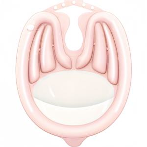 TEMU 수도 호스가 있는 팽창식 샤워 대야, 휴대용 침대 샤워 트레이, 줄무늬 비닐 소재, 노인, 임산부, 장애인용, 가정 및 병원 사용 가능
