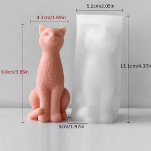 TEMU DIY 귀여운 고양이 아로마테라피 캔들 실리콘 몰드 - 3D 새끼 고양이 석고 & 레진 주조 도구, 공예 및 장식용