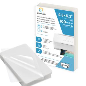TEMU 100장 팩 PVC 열 라미네이팅 파우치, 4R 60mic 투명 플라스틱 필름, 4.3x6.3