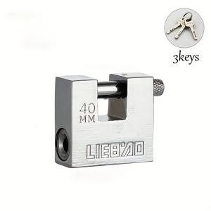TEMU 1개 헤비듀티 40mm 철제 자물쇠, 녹 방지, 컨테이너 및 캐비닛용 다중 사양, 조립 필요 없음, 충전 불필요, 배터리 미포함
