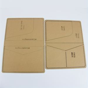 TEMU 5pcs DIY 가죽 지갑 패턴 템플릿 - 스티치 엣지가 있는 갈색 종이 디자인, 가정용 공예 및 가죽공예에 완벽한 가죽 공예 용품 | 스티치 지갑 디자인 | 내구성 있는 가죽 지갑, 가죽 용품, DIY 지갑 만들기