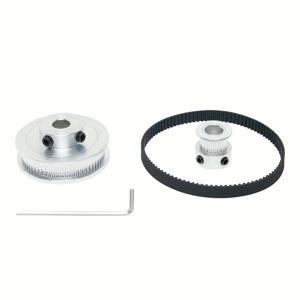 TEMU SHCEEC GT2 알루미늄 타이밍 풀리 세트 - 20T & 60T 동기식 휠, 10mm & 8mm 보어, 280mm 길이 벨트 & 알렌 렌치 포함 - 기계 시스템에 완벽함