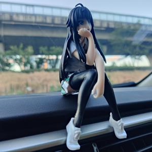 TEMU 애니메이션 소녀 PVC 차량 대시보드 피규어 | 컬렉터블 자동차 인테리어 액세서리 | 세련된 블랙 & 화이트 의상과 긴 머리카락, 패션 안경 | 내구성 있는 비전기 장식용 애니메이션 카 | 스타일리시한 자동차 액세서리 | PVC 소재, 애니메이션 자동차 장식품