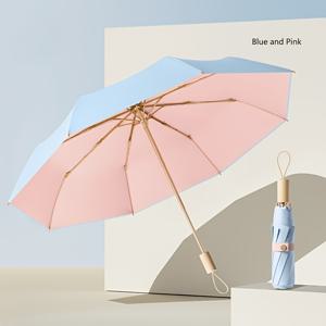 TEMU 【내구성 강화, 스타일리시 & 튼튼】 기능의 알루미늄 합금 우산 - 가볍고 접이식 디자인으로 햇빛과 비에 완벽한 선택