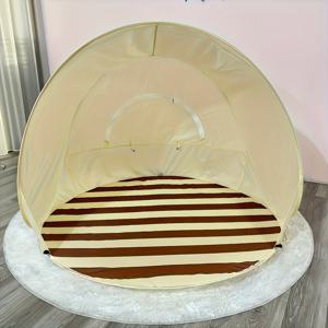 TEMU UV 보호 기능이 있는 1개 즉시 팝업 휴대용 비치 텐트, 경량 및 컴팩트 캐리 백, 쉬운 설치 지퍼 클로저, 야외/해변/피크닉/여행용 화이트 디자인, 내구성 있는 패브릭 쉼터