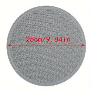 TEMU PUKAMAM 두꺼운 벌집 실리콘 보온 패드 1개 - 최대 446°F 내열성, 세탁 가능 및 재사용 가능한 냄비 & 그릇 코스터, 스토브탑용 노르딕 스타일 주방 매트, 오븐 및 카운터톱 보호 (4가지 색상: 틸 블루, 그레이, 네이비, 블랙) | 질감 있는 표면 | 실리콘 제작, 스토브 탑 프로텍터