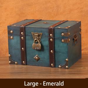 TEMU 1개 빈티지 목재 보관함 조합 자물쇠 포함 - 8.6x5.9x5.3인치 & 7.1x4.3x3.9인치, 목걸이 귀걸이 반지 정리함, 홈 데코 디스플레이 케이스, 탈출 방 소품, 크리스마스 선물, 천연목공예, 장식용 보관 상자, 러스틱 매력, 견고한 구조, 잠금 가능한 케이스, 선물 쇼퍼