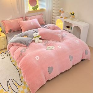 TEMU 3pcs 베개 커버 세트, 세트의 세트, 긴 플러시 네 сез션 이불 커버, 두꺼운 담요, 담요, 따뜻한, 침실, 소파, 거실, 크리스마스 선물, 러브 윙용 스노우 플라크 플러시