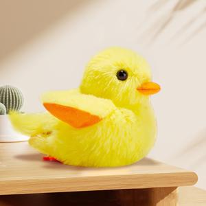 TEMU 중력 오리 고양이 장난감, 봉제 삐걱거리는 오리 새끼, USB 충전식 전기 애완 동물 장난감, 만화 패턴, 소형 품종에 적합, 저전압 작동, 리튬 폴리머 배터리
