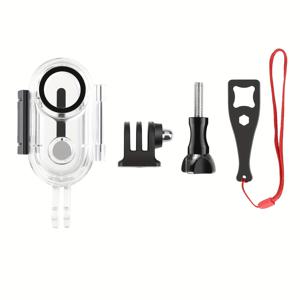 TEMU Insta360 GO 3용 PULUZ 40m 방수 수중 하우징 케이스, 투명 PC 소재와 베이스 어댑터 & 나사, 배터리 및 전자 부품 미포함