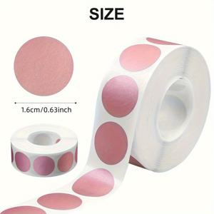 TEMU 1000개 1.6cm*1.6cm/0.63인치 원형 로즈 골드 자체 접착 스크래치 라벨 스티커, 스크래치 카드, 쿠폰, 프로모션 활동, 결혼 행사 기프트 카드, 게임 카드에 사용됩니다.