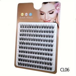 TEMU 소프트 내추럴 룩 10줄 쉬운 적용 C 컬 속눈썹, 12mm 길이 재사용 가능 0.07mm 캣아이/코스프레 DIY 속눈썹 연장