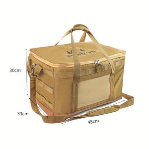 TEMU PSKOOK 45L 캠핑 쿨러 백팩 - 범용, 스포츠 스타일, 단색, 지퍼 잠금, 일반 방수 옥스포드 천 가방, 야외 피크닉 및 캠핑 액세서리 보관을 위한 몰리 웹빙|방수가방