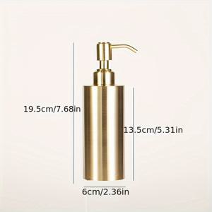 TEMU 스테인리스 스틸 스퀴즈 펌프 병 8.8oz, 샴푸, 컨디셔너, 로션, 바디워시, 라운드 핸드워시 전용 여행 용기, 무향 - 260ml