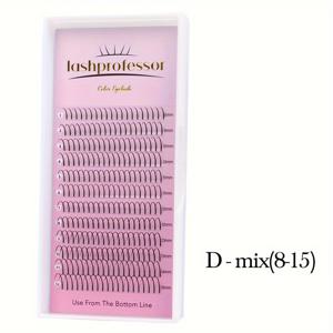 TEMU 래쉬프로페서 페어리 클러스터 속눈썹, 8-15mm, C/D 컬 - DIY 연장용 개별 인조 속눈썹, 자연스러운 룩을 위한 더 풍성하고 두꺼운, 0.07mm 두께, 인형 스타일