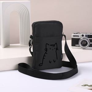 TEMU 귀여운 고양이 패턴 가슴 휴대폰 가방 허리 가방 가벼운 조절 가능한 스트랩 크로스바디 소형 숄더백 아이폰 11 16 프로 맥스, 삼성, 갤럭시, LG, 모토 스포츠 캐주얼 여성용, 남성용 야외 스포츠 활동용