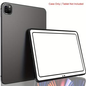 TEMU For iPad Pro 11인치 1세대/2세대/3세대/4세대 / 2018/2020/2021/2022 A2435/A2761/A2301/A2459/A2230/A2228/A1934/A1980용 TPU 블랙 실리콘 케이스. 매트 케이스. 충격 방지. 부드럽고 유연한 태블릿 보호 케이스. 블랙 뒷면 커버.