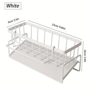 TEMU 주방 배수대 랙 싱크 수납 선반, 설거지 스펀지 및 걸레 홀더 카운터탑 스커우링 패드 흡수 수납 랙|씽크대