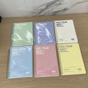TEMU A5 스파이럴 노트 6권, 60페이지씩, 다색 심플한 글꼴 다이어리, 사무용품 및 학교용품, 이상적인 크리스마스 선물
