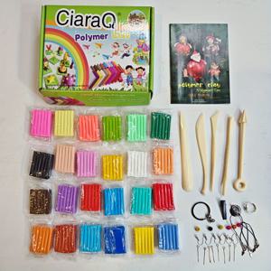 TEMU ESANDA 폴리머 클레이 스타터 키트, 24색, 오븐 베이크 모델링 클레이 및 조각 도구 포함, 공예, DIY 프로젝트 및 할로윈 선물에 이상적