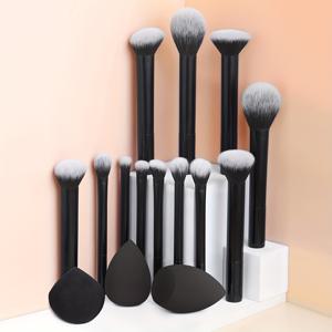 TEMU 12개의 클래식 풀 메이크업 브러시, 2개의 비엘이드와 물방울 메이크업 에그, 1개의 느슨한 파우더 퍼프 전문 메이크업 도구 세트