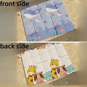 TEMU 2인용 접이식 폼 침대, 78.7x70.8인치 - 고래 및 바다 디자인, 가벼우며 휴대용 캠핑, 여행, 야외 활동에 적합, 야외 침대 장비 | 고래 주제 장비 | 내구성 있는 침대, 침낭|캠핑매트