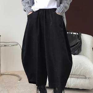 TEMU 여성용 생기발랄한 레드 와이드레그 팬츠 - 캐주얼 루즈핏, 탄력 있는 커프스, 매일 착용 가능한 봄/가을 바지, 크롭탑 스타일, 부드러운 질감
