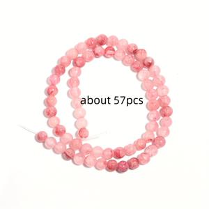 TEMU 링사이 레드 올드 페르시안 천연석 비즈 - DIY 주얼리 만들기용 1줄, 팔찌, 목걸이, 귀걸이 - 패셔너블한 공예 재료
