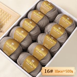 TEMU 10개 JIUWEIDIAOWANG 메리노 울 원사, 각 500g, 중간 무게 212, 니트 스웨터, 스카프, 모자, 따뜻한 의류용 핸드다이 DIY 재료 - 멀티컬러 그라데이션, 질감, 두꺼운 & 미세한 블렌드, 두꺼운 원사, 낙타털, 가을 겨울, 볼|모자|DIY|뜨개실