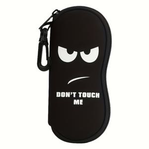 TEMU 1pc 'Don'T Touch Me' 스타일리시한 안경 케이스 - 벨트 클립, 초경량 네오프렌 재질, 지퍼 소형 지갑, 메이크업 보관 가방
