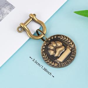 TEMU 애완동물용 각인 개 태그 - 견고한 맞춤형 개 이름 태그, 레이저 각인 개 태그, 읽기 쉬운 애완동물 ID 태그, 두꺼운 황동으로 잘 만들어졌습니다