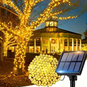 TEMU 로이즈 따뜻한 태양열 스트링 라이트, 8가지 모드, /100/200 LED, 부활절, 성 패트릭의 날, 결혼식, 생일, 어머니날, 파티용 야외 장식, 정원, 파티오, 마당, 크리스마스 트리, 잔디에 걸 수 있는 태양광 조명