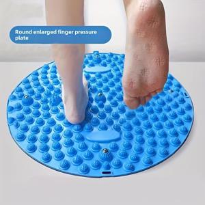 TEMU 1pc SMCONCERN 느린 조깅 발 마사지 매트 - 두꺼운 고무, 파란색 아куп레스스 포인트, 순환 및 휴식에 대한 실내 운동 장비, 크리스마스, 할로윈, 새해, 봄 축제, 중秋제, 스포츠 액세서리, 스포츠 액세서리 | 텍스처드 표면 | 고무 발 마, 배터리 없음