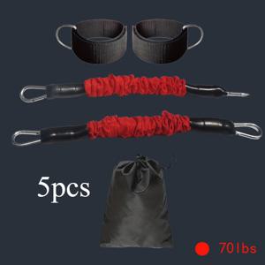 TEMU 5pcs 다리 점프 저항 밴드, 저항 스트랩, 역력 강도 트레이너, 태권도 훈련, 러닝 점프 훈련, 점프 훈련, 발목 탄성 저항 밴드, 피트니스 장비, 몸매 조절.