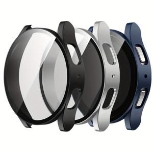 TEMU 4/5/7 FE/6/7 FE용 강화 유리 케이스 3개 세트 - 군사 방탄, 안티핑거프린트 매트 마감, 40mm & 44mm 호환 | 완벽한 남녀공용 선물세트|스마트워치|케이스