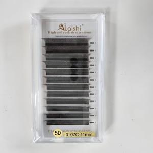 TEMU AILAISHI 살롱급 5D W 모양 속눈썹 익스텐션 - 자연스러운 룩 0.07mm 두께, C/D 컬 다양한, 길이 6-15mm, 재사용 가능, 쉽게 부채형 거짓 속눈썹