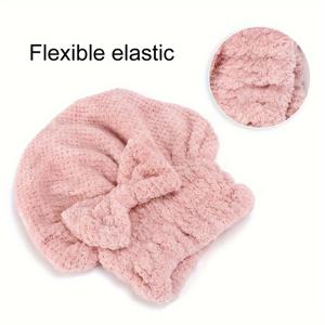 TEMU 여성용 소프트 세렌리티, 빠른 건조 헤어 타월 캡 - 부드럽고 흡수력 좋으며 소프레이트 프리, 귀여운 디자인 - 완벽한 욕실 액세서리
