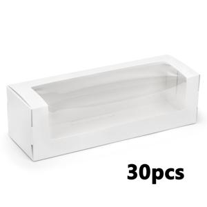 TEMU 30개 우아한 화이트 선물 상자, 투명 쇼케이스 창문 포함 - 보석, DIY 공예 및 수제 간식에 완벽 - 크리스마스, 중국 설날, 생일, 데이 및 파티에 이상적, 선물용 상자, 직사각형 종이 상자, 자동 팝업 간식 상자